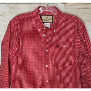 Wrangler Western Shirt Long Sleeve Button Down Boys XXL 16 18 Country NFR Rodeo